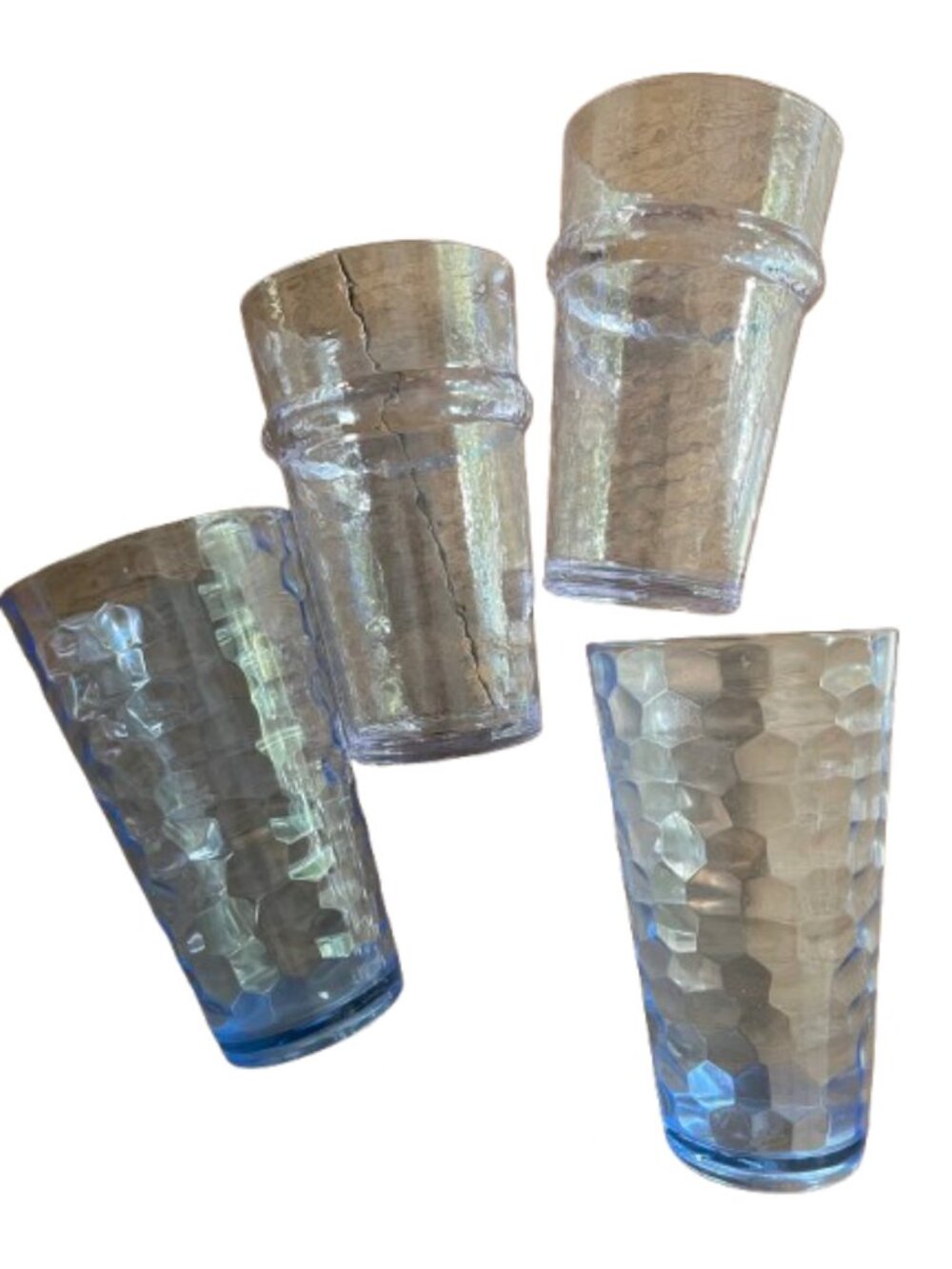Four New Plastic Glasses